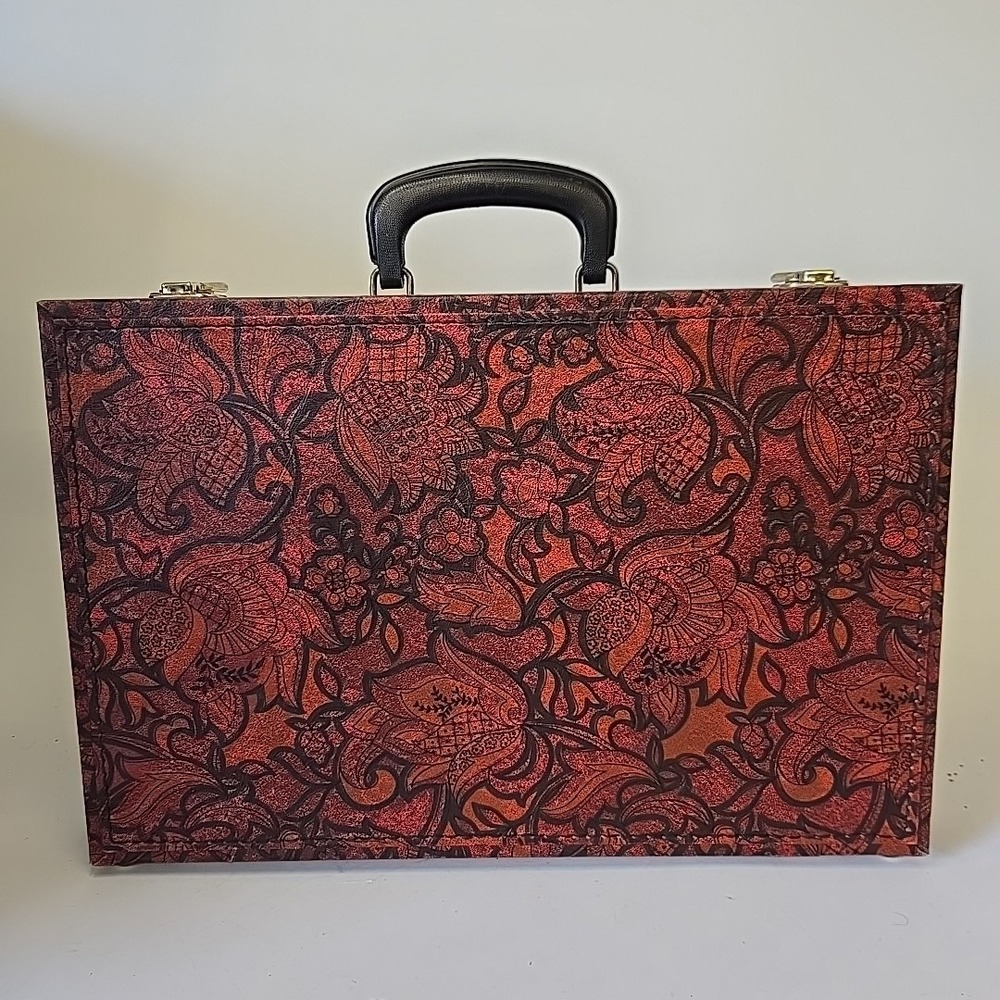 Vintage Floral Wrapped Suit Case